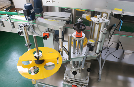 圓瓶不干膠雙面貼標(biāo)機