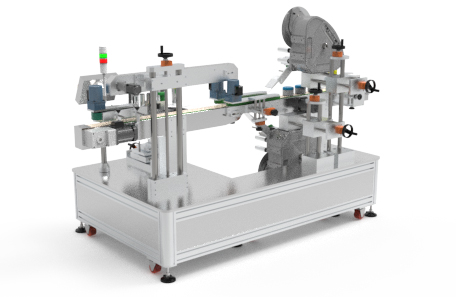 翻蓋盒子上下面不干膠貼標機