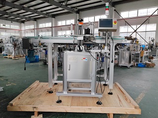 2025.7.28江蘇簡易側(cè)面不干膠貼標(biāo)機(jī)+輸送